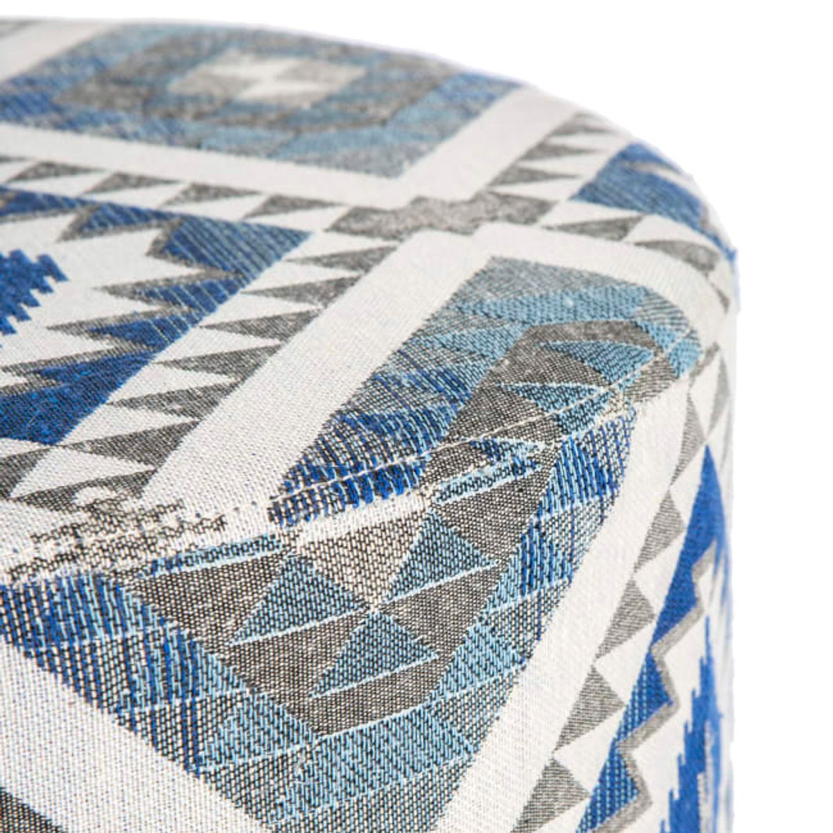 Puff Sigurd m/kelimmønster blå ø:40 h45 cm