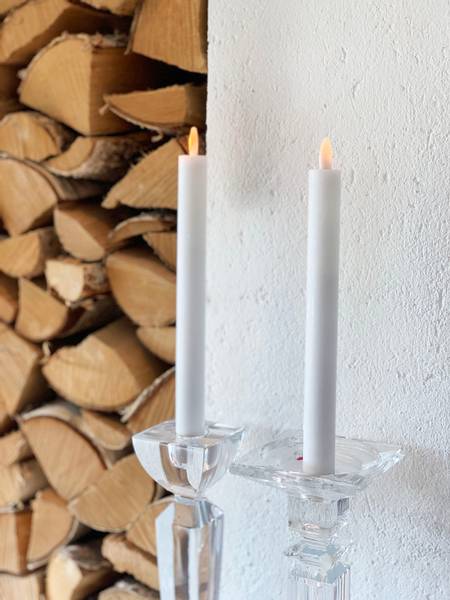 Hovedbilde Kronlys / stearinlys 2 pk led hvit