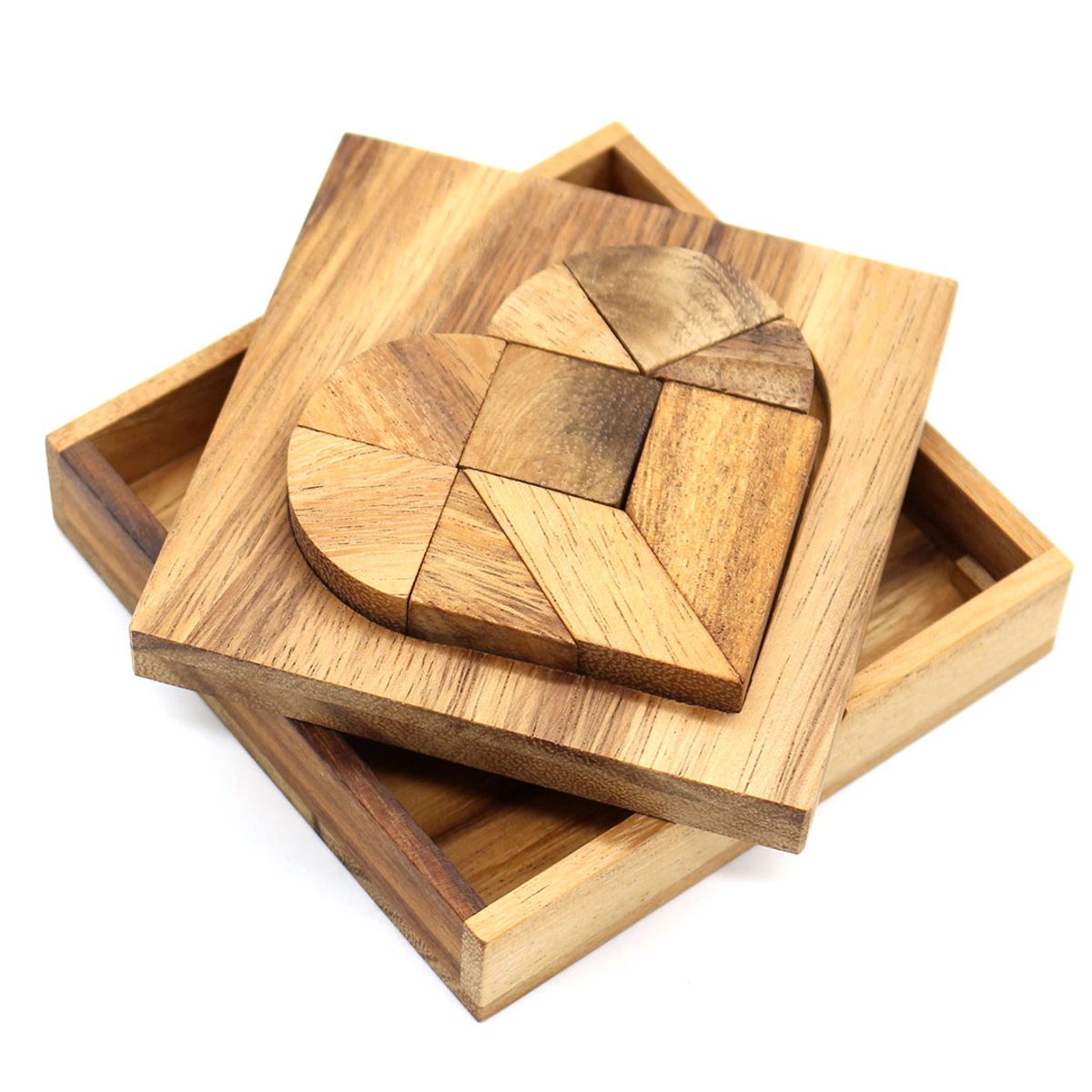 Tangram knust hjerte IQ-nøtt