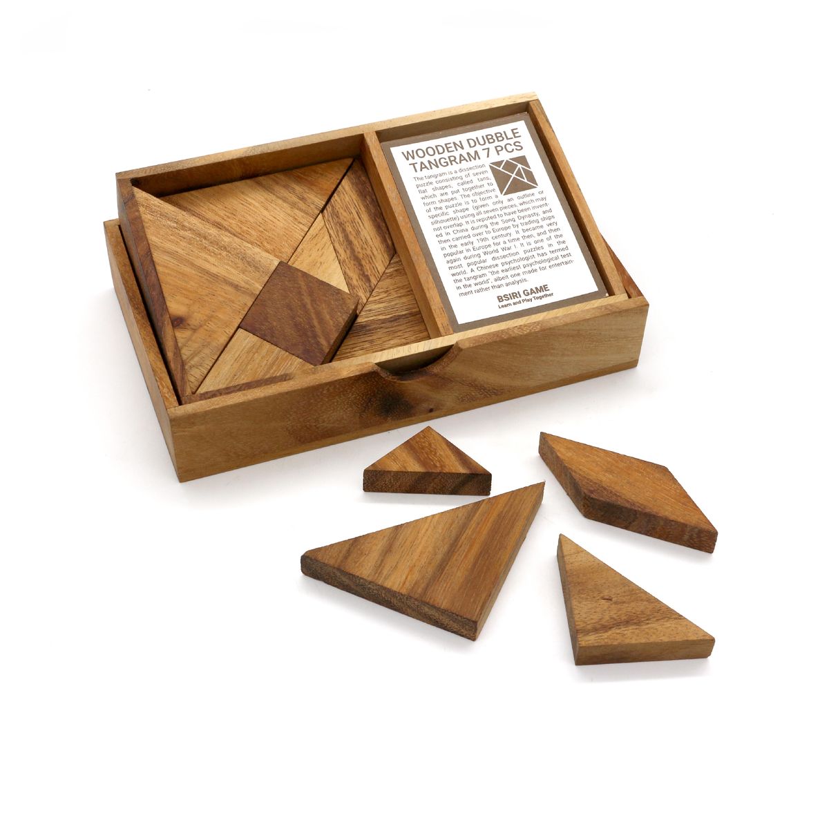 Dobbel tangram med kort IQ-nøtt