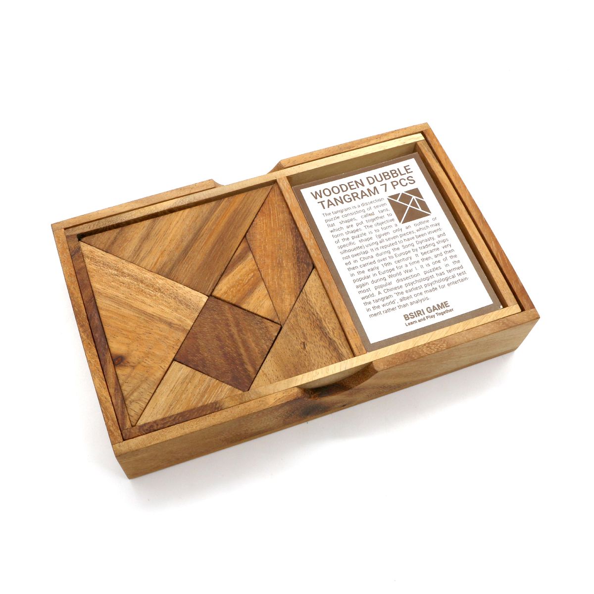 Dobbel tangram med kort IQ-nøtt