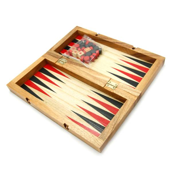 Hovedbilde 3 i 1 sjakkbrett, dam og backgammon