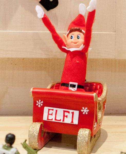 Hovedbilde Rampenisse dobbel juleslede med LED lys