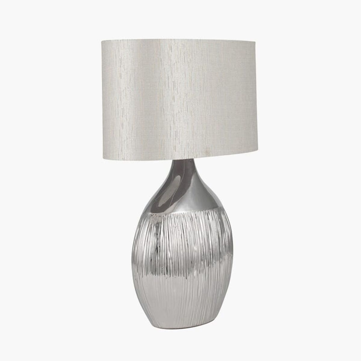 Bordlampe med skjerm Gemini silver 