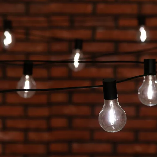 Hovedbilde Dekorlenke med 10 ledlys sort 3,5m