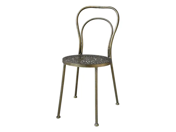 Hovedbilde Spisestol i messing med mønster fra Chic Antique