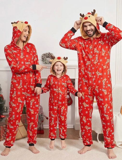 Hovedbilde Julepyjamas jumpsuit Rudolf barn - Match hele familien