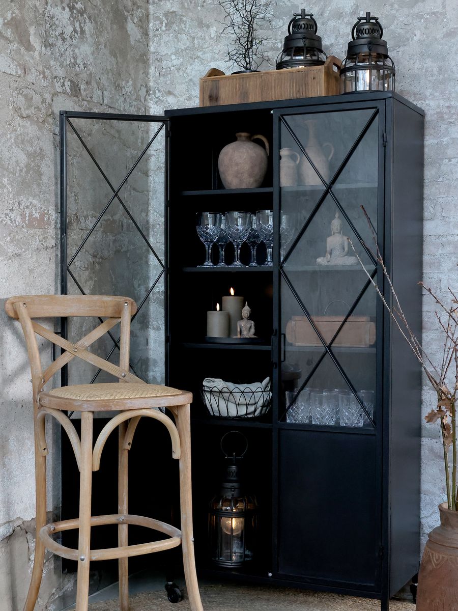 Fransk barkrakk med flettet sete fra Chic Antique 
