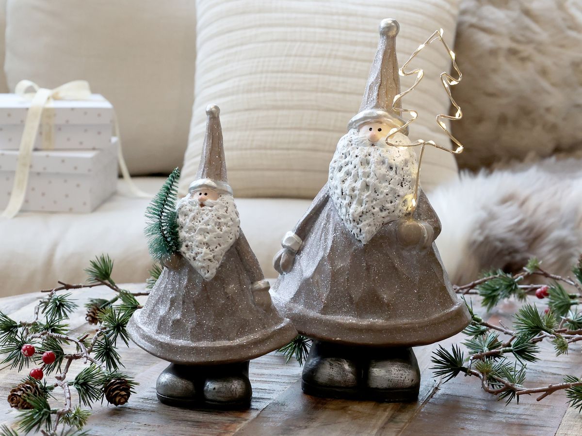 Julenisser med LED-lys sett med 2 fra Chic Antique