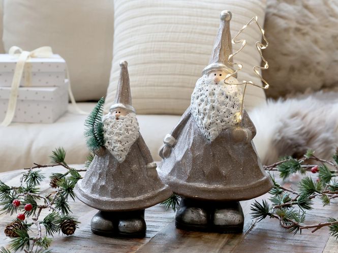 Hovedbilde Julenisser med LED-lys sett med 2 fra Chic Antique
