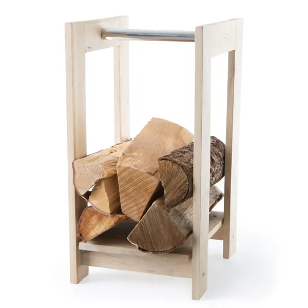 Hovedbilde Vedkurv i eik - 50 cm høy