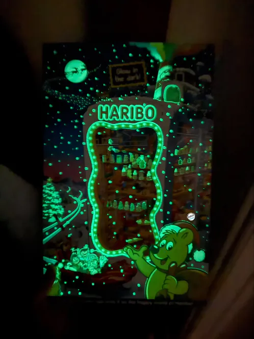Hovedbilde Haribo glow in the dark julekalender 300 g