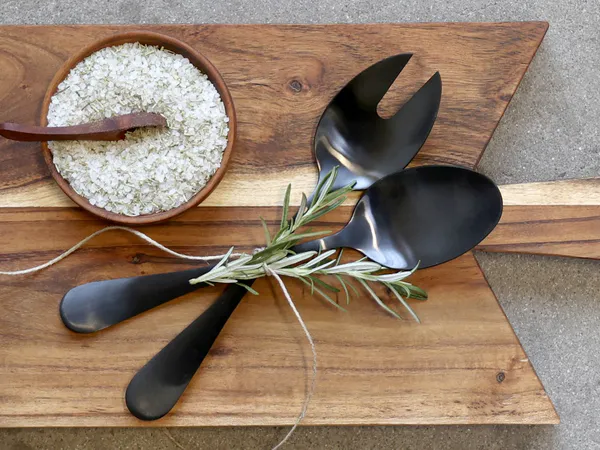 Hovedbilde Nordique Salatbestikk fra Chique Antique - Sort