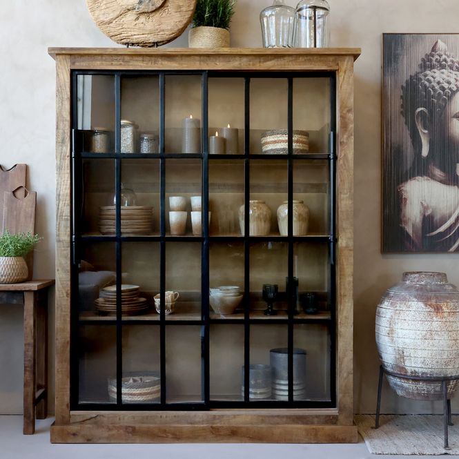 Hovedbilde Paris Vitrineskap med 2 skydedører fra Chic Antique