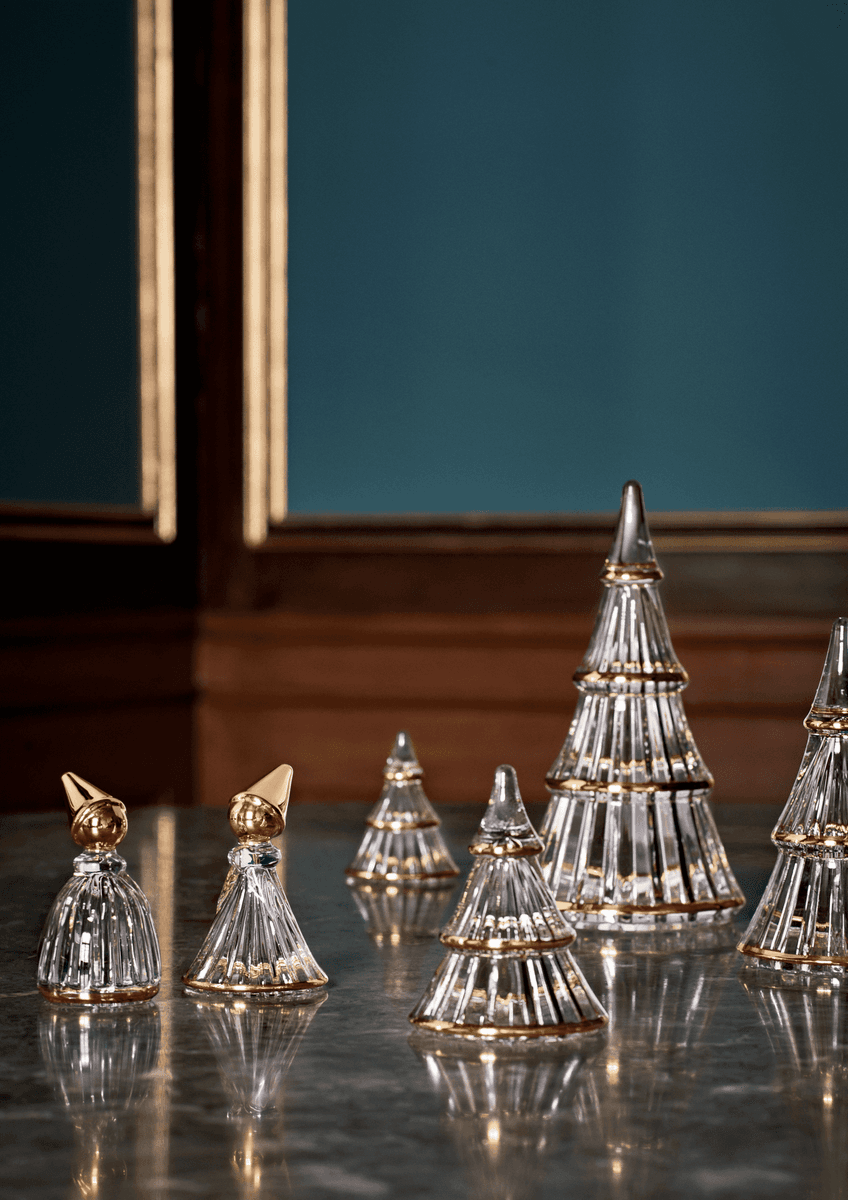 Fairytale Juletre XL klart glass med gull Holmegaard Christmas