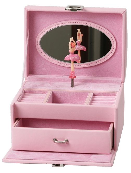 Hovedbilde Rosa smykkeskrin til barn - Med ballerina