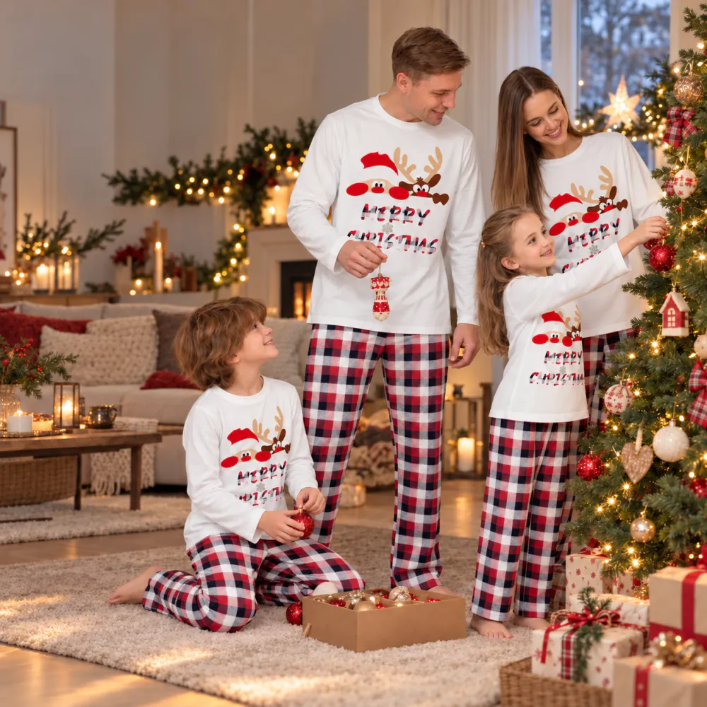 Julepyjamas Merry Christmas til herre - Match hele familien