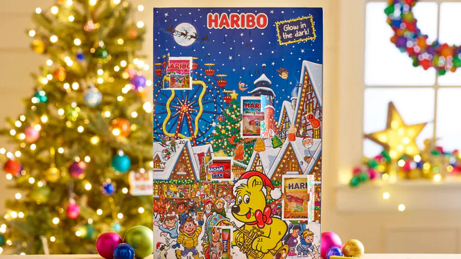 Hovedbilde Haribo glow in the dark julekalender 300 g