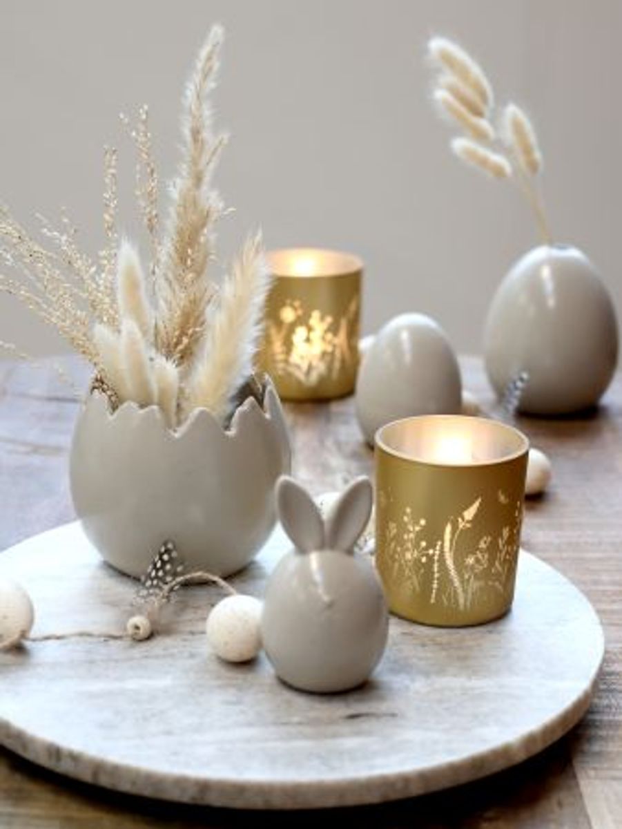 2 stk telysholder med blomstermotiv fra Chic Antique