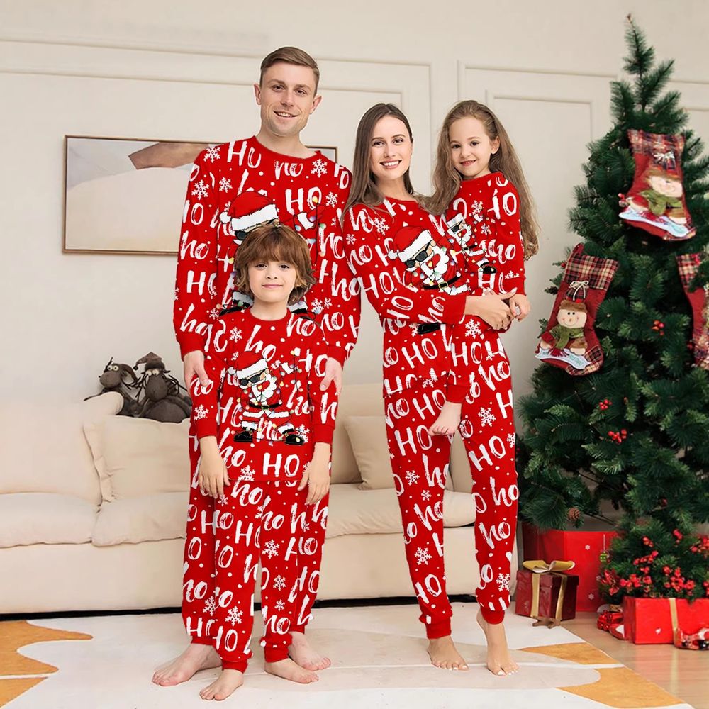 Julepyjamas Rocking Santa til herre - Match hele familien