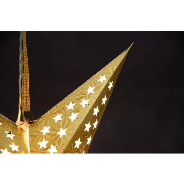 Hovedbilde Papir julestjerne med ledlys - 43 cm