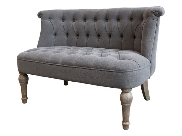 Hovedbilde Fransk Sofa i linstoff 2. pers fra Chic Antique i fargen grå