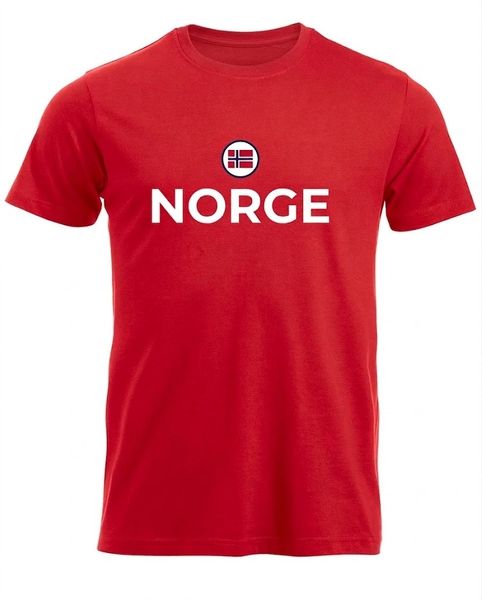 Hovedbilde Norge t-shirt i rød Retro  - Perfekt til fotball-VM