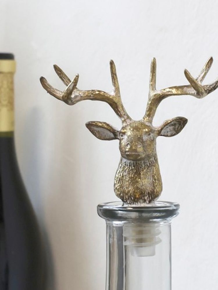 Dekorativ flasketopp hjort fra Chic Antique
