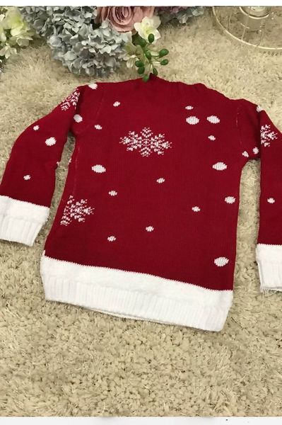 Hovedbilde Julegenser Merry Christmas til barn i rød