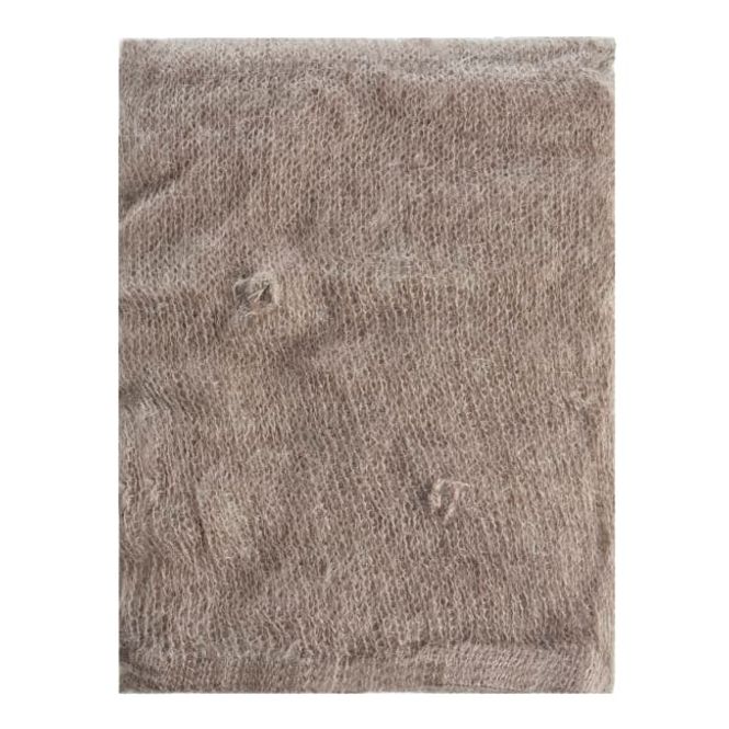 Hovedbilde Pledd i mohair i lekker kakifarge