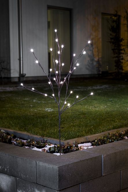 Hovedbilde Dekorasjonskvist brun 100 cm med cherry lights