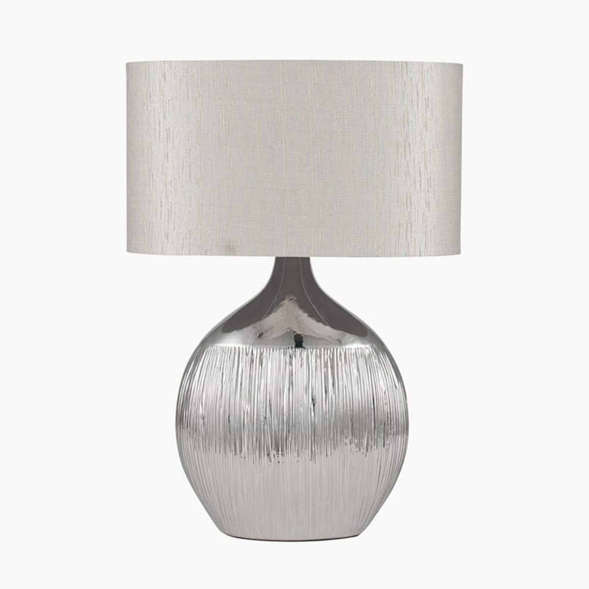 Bordlampe med skjerm Gemini silver 