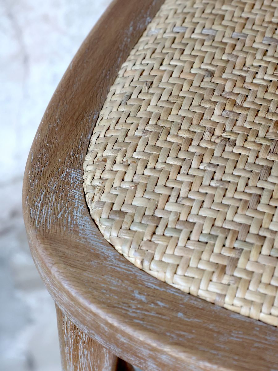 Fransk barkrakk med flettet sete fra Chic Antique 