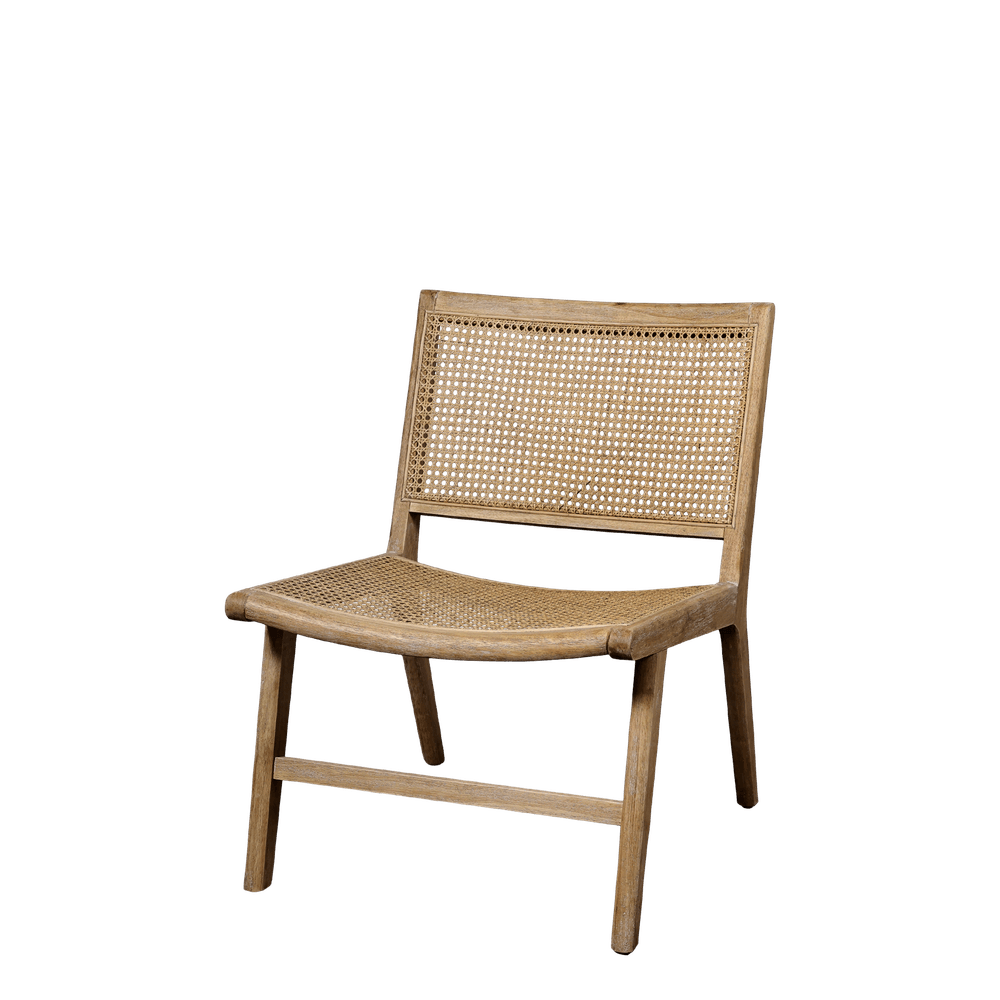 Loungestol med flettet sete og rygg fra Chic Antique