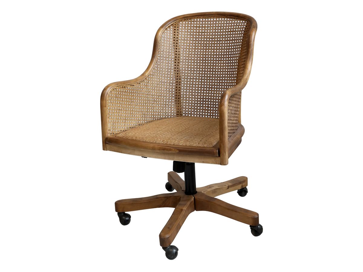 Fransk kontorstol med flettet rygg fra Chic Antique