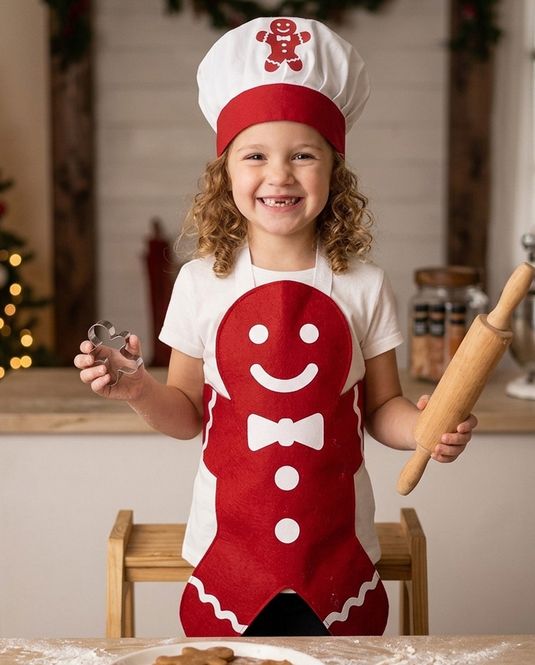 Hovedbilde Forkle og kokkehatt pepperkake til barn fra WInteria