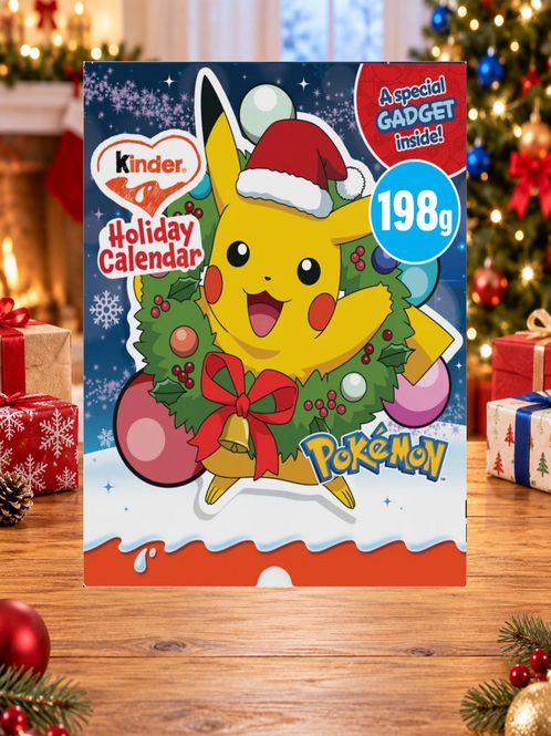 Hovedbilde Kinder sjokolade Pokemon Julekalender 198g