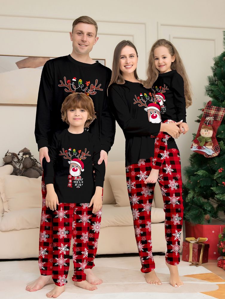 Julepyjamas happy new year - Match hele familien - Barn