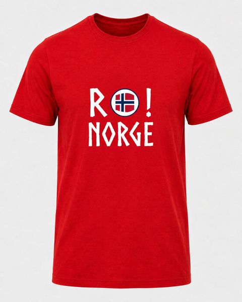 Hovedbilde RO! Norge t-shirt i rød - Norsk supporter T-skjorte