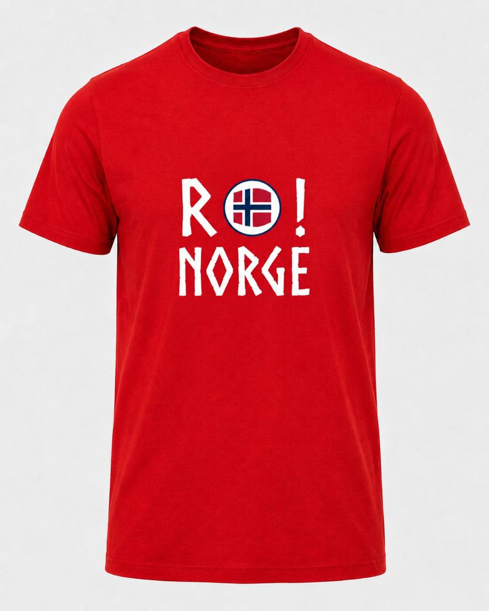 RO! Norge t-shirt i rød - Perfekt til fotball-VM