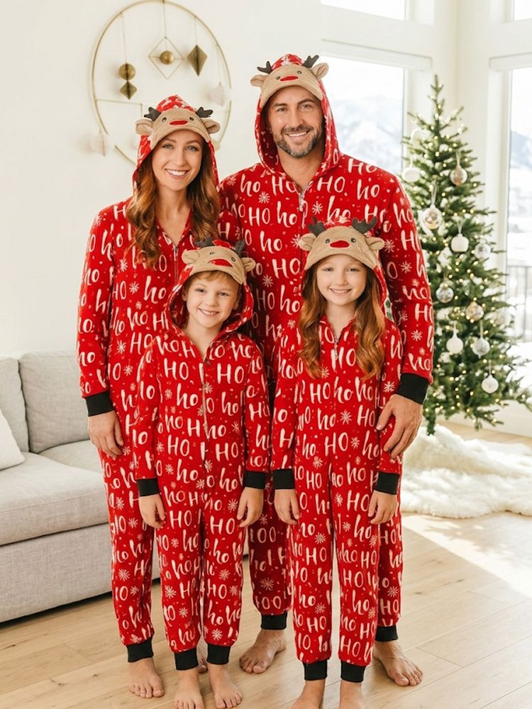 Julepyjamas jumpsuit HO-HO-HO herre - Match hele familien