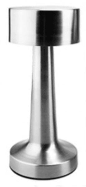 Hovedbilde Oppladbar touch lampe i bøstet rustfritt stål - Flat 