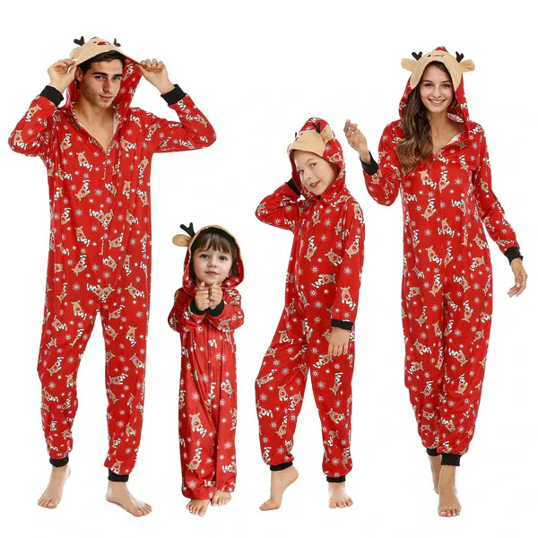 Hovedbilde Julepyjamas jumpsuit Rudolf herre - Match hele familien