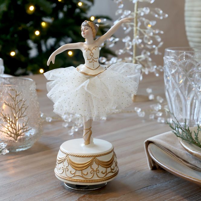 Hovedbilde Noël Spilledåse ballerina med tyllskjørt fra Chic Antique