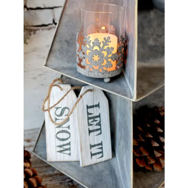 Hovedbilde Skilt Let it Snow fra Chic Antique