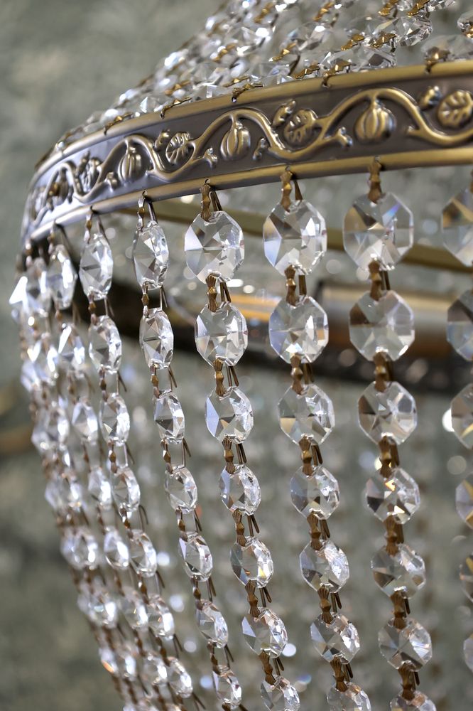 Versailles fransk Lysekrone med glassprismer