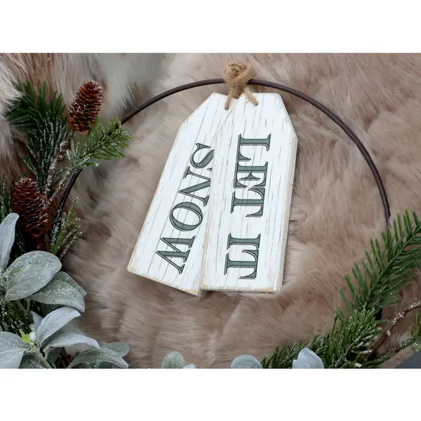 Hovedbilde Skilt Let it Snow fra Chic Antique