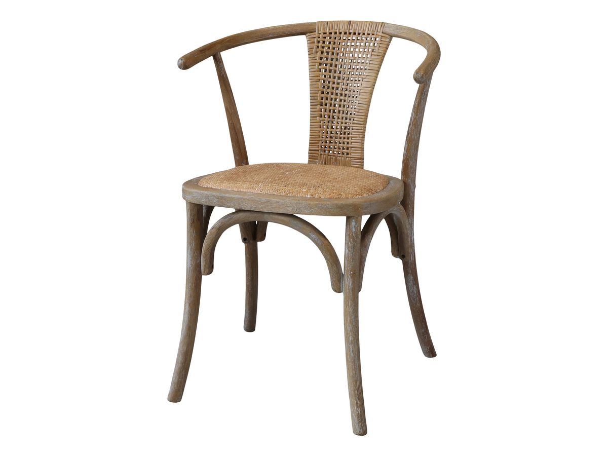 Fransk spisestuestol med flettet sete og rygg fra Chic Antique