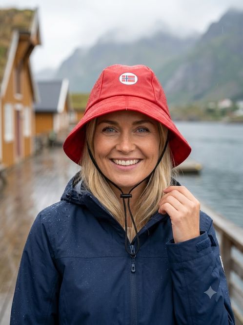Hovedbilde Norge Sydvest one size i rød - Unisex