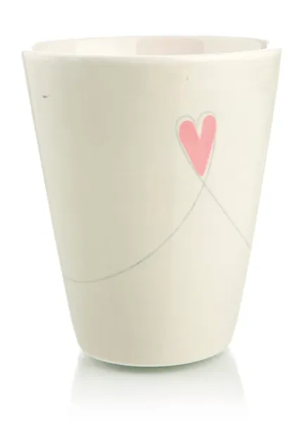 Hovedbilde Madame Krus Josefine beige med rosa hjerte